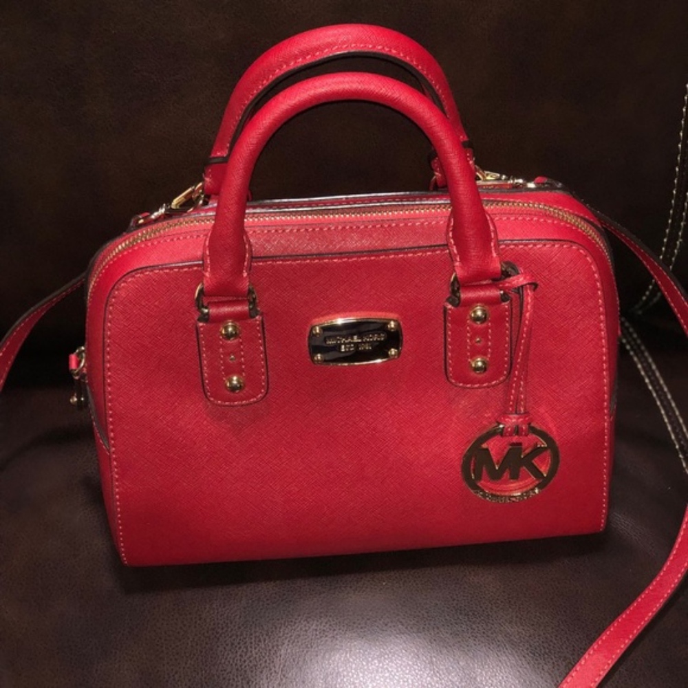 Michael Kors Leather Red Handbag